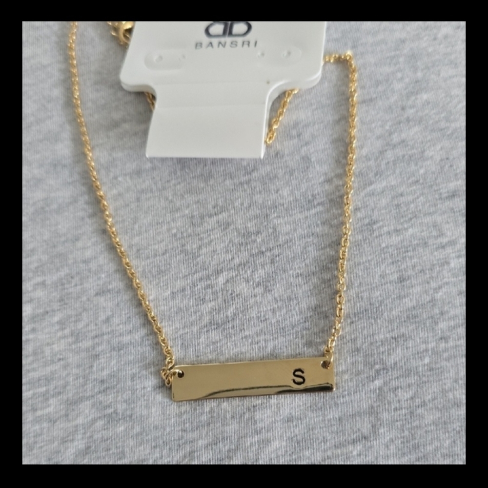 New BANSKI Necklace With Initial (S)